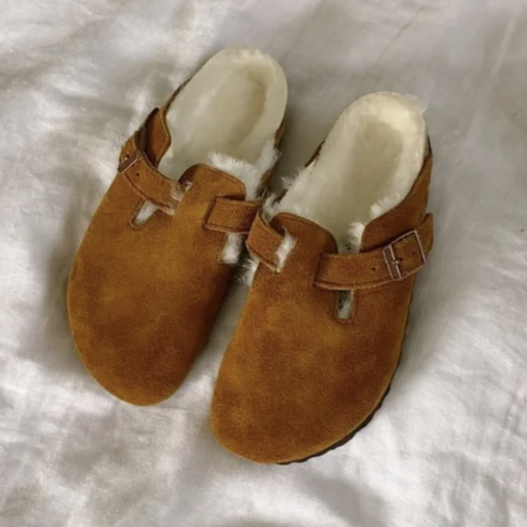 Shearling Lined Birkenstock Bostons